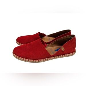 Verbenas  Red Suede Espadrilles,Size 37, Made in Spain